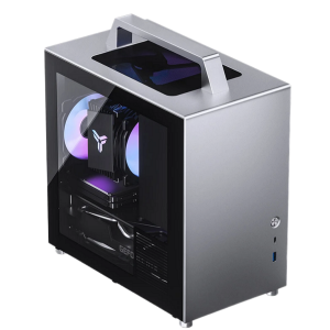 Корпус без блока питания / JONSBO T8 PLUS Silver / Корпус без блока питания/ Case JONSBO T8 PLUS, Mini-Tower, TG, 1x140mm, 1xUSB-A 3.2 + 1xUSB-C 3.2, mITX Silver