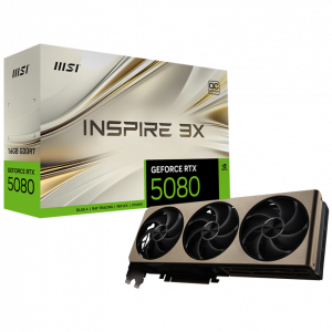Видеокарта / MSI GeForce RTX 5080 16G INSPIRE 3X OC / Видеокарта/ GeForce RTX 5080 16G INSPIRE 3X OC