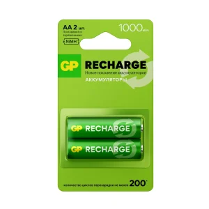 Аккумулятор / GP 4891199233272 / Перезаряжаемые аккумуляторы GP Smart Energy AA, емкость 1000 мАч - 2 шт. в блистере