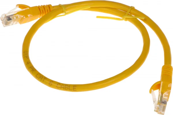 Патч-корд PP6U-0.5M/Y 10000G UTP 4 пары cat6 CCA molded 0.5м желтый RJ-45 (m)-RJ-45 (m)