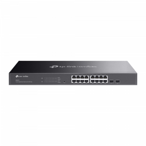 Коммутатор / TP-Link SG2218 / Коммутатор/ Jetstream 16-port gigabit smart switch with 2-gigabit uplink ports, 16 10/100/1000Mbps RJ-45 ports, 2 1000Mbps SFP slots, abundant L2/L2+ features, rack-mountable, support Omada SDN mode and individual mode