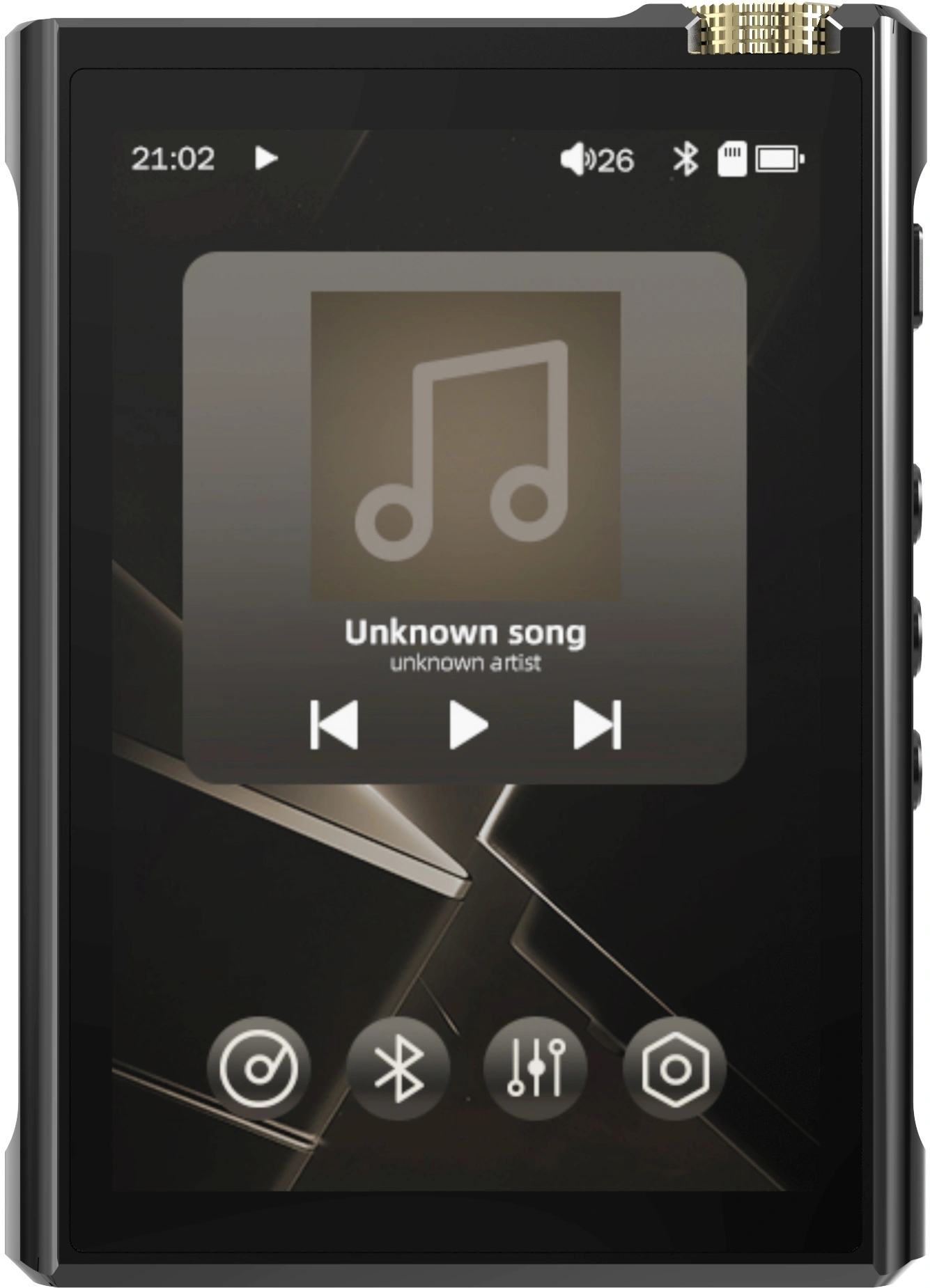 Плеер Hi-Fi Flash Digma Pro XT7 черный/золотистый/3.5"/FM/microSD/microSDHC