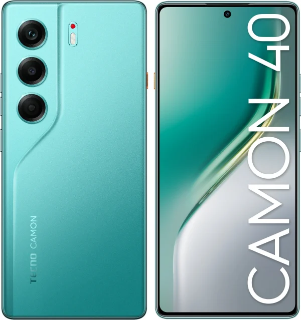 Смартфон Tecno Camon 40 256Gb 8Gb зеленый моноблок 3G 4G 6.78" Android 14 50Mpix 802.11 a/b/g/n/ac NFC GPS GSM900/1800 GSM1900 Protect