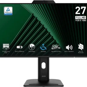 Монитор MSI 27" Pro MP272PMG черный IPS LED 4ms 16:9 HDMI M/M Cam матовая HAS Piv 1500:1 300cd 178гр/178гр 1920x1080 120Hz VGA DP FHD USB 3.9кг