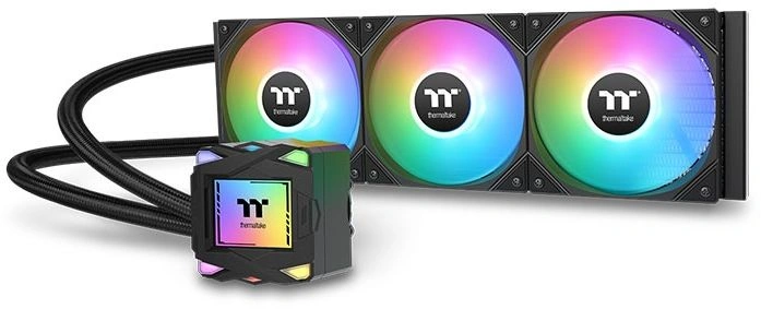 Система водяного охлаждения Thermaltake LA360 ARGB Soc-AM5/AM4/1200/1700/1851 черный 4-pin 38.35dB Al+Cu Ret (CL-W459-PL12SW-A)