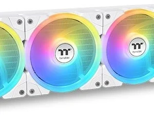 Система водяного охлаждения Thermaltake MAGFloe 420 Ultra Snow ARGB Soc-AM5/AM4/1200/1700/1851 белый 4-pin 34.5dB Al+Cu LCD Ret (CL-W452-PL14SW-A)