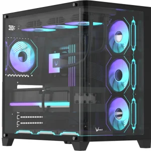 Корпус Formula Crystal U2 Floe черный без БП ATX 1xUSB2.0 1xUSB3.0 1xUSB3.1 audio bott PSU