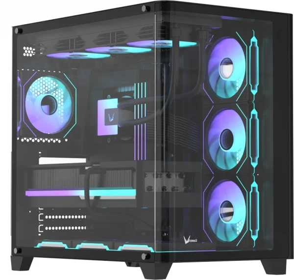 Корпус Formula Crystal U2 Floe черный без БП ATX 1xUSB2.0 1xUSB3.0 1xUSB3.1 audio bott PSU