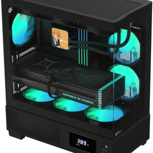 Корпус Formula Crystal E1 черный без БП ATX 5x120mm 3x140mm 2xUSB3.0 1xUSB3.1 audio bott PSU