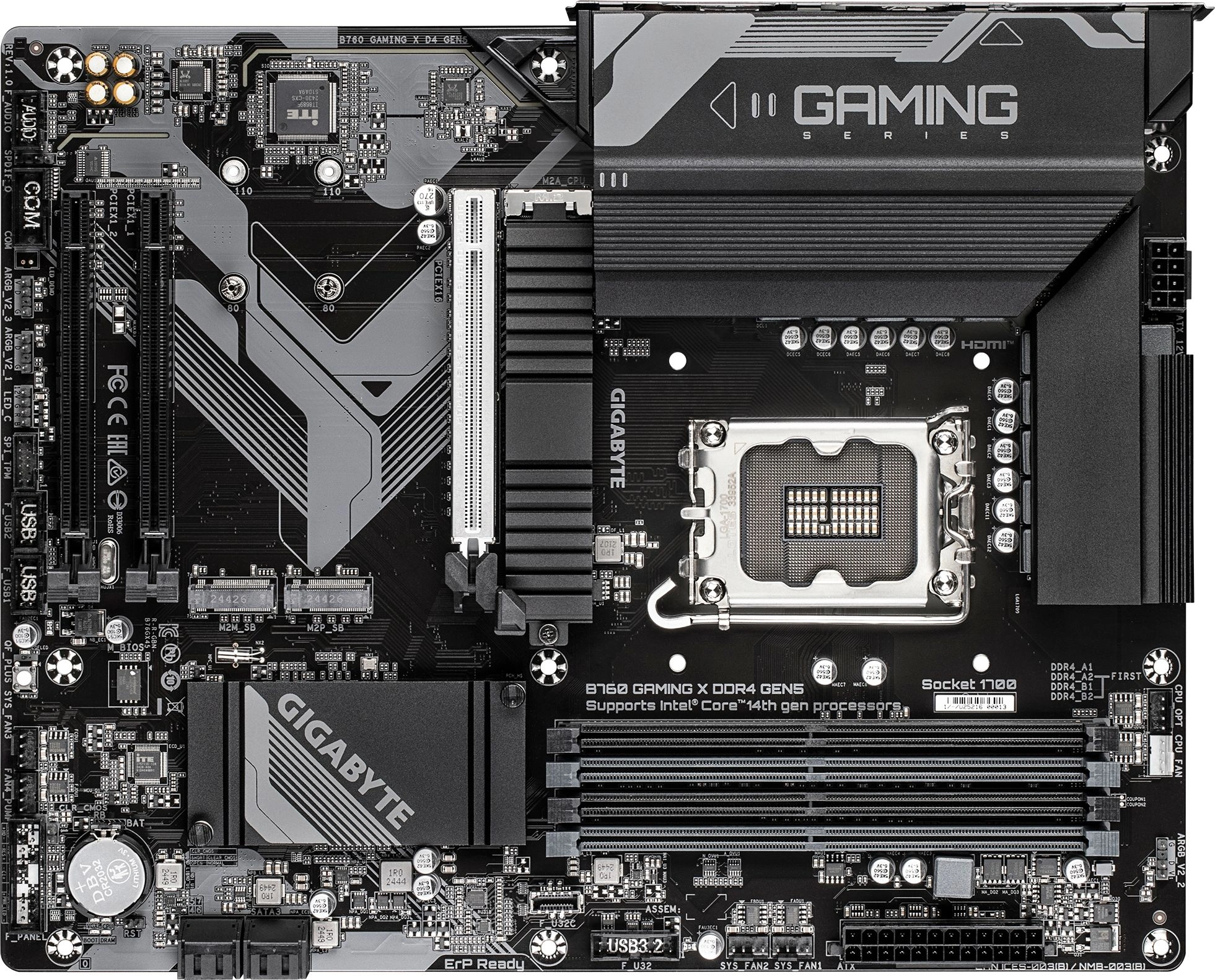 Материнская плата / Gigabyte B760 GAMING X D4 GEN5 / Материнская плата/ B760 GAMING X D4 GEN5