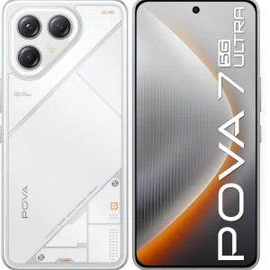 Смартфон Tecno Pova 7 Ultra 5G 256Gb 12Gb белый моноблок 3G 4G 6.8" 1080x2460 Android 14 50Mpix 802.11 a/b/g/n/ac NFC GPS GSM900/1800 Protect