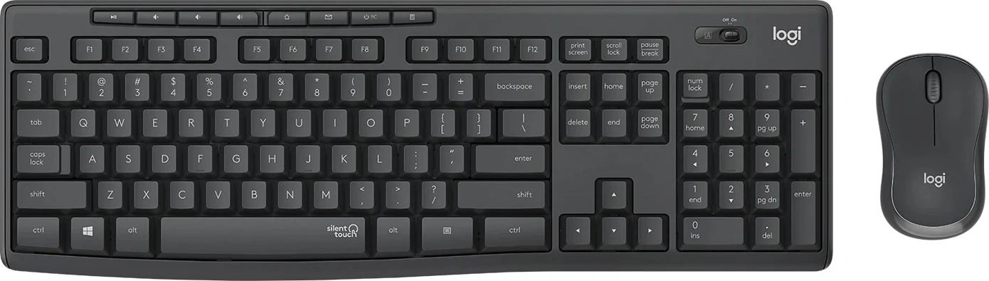 Клавиатура + мышь Logitech MK295 клав:черный мышь:черный USB беспроводная Multimedia (920-009813)