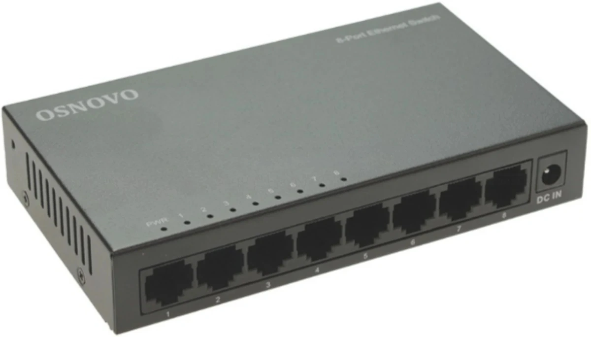 Коммутатор Osnovo SW-8F 8x100Мбит/с неуправляемый