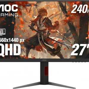 Монитор AOC 27" Q27G4ZMN черный VA LED 1ms 16:9 HDMI матовая HAS Piv 5000:1 450cd 178гр/178гр 2560x1440 240Hz DP Quad 2K (1440p) 7.05кг