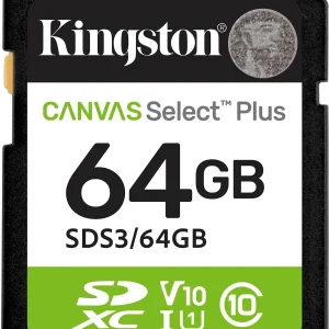Флеш карта SDXC 64GB Kingston SDS3/64GB Canvas Select Plus w/o adapter