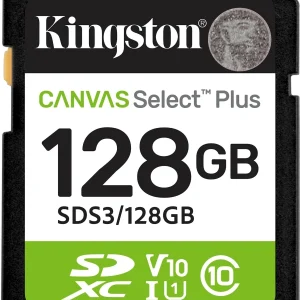 Флеш карта SDXC 128GB Kingston SDS3/128GB Canvas Select Plus w/o adapter