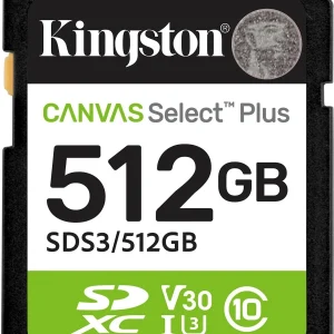 Флеш карта SDXC 512GB Kingston SDS3/512GB Canvas Select Plus w/o adapter
