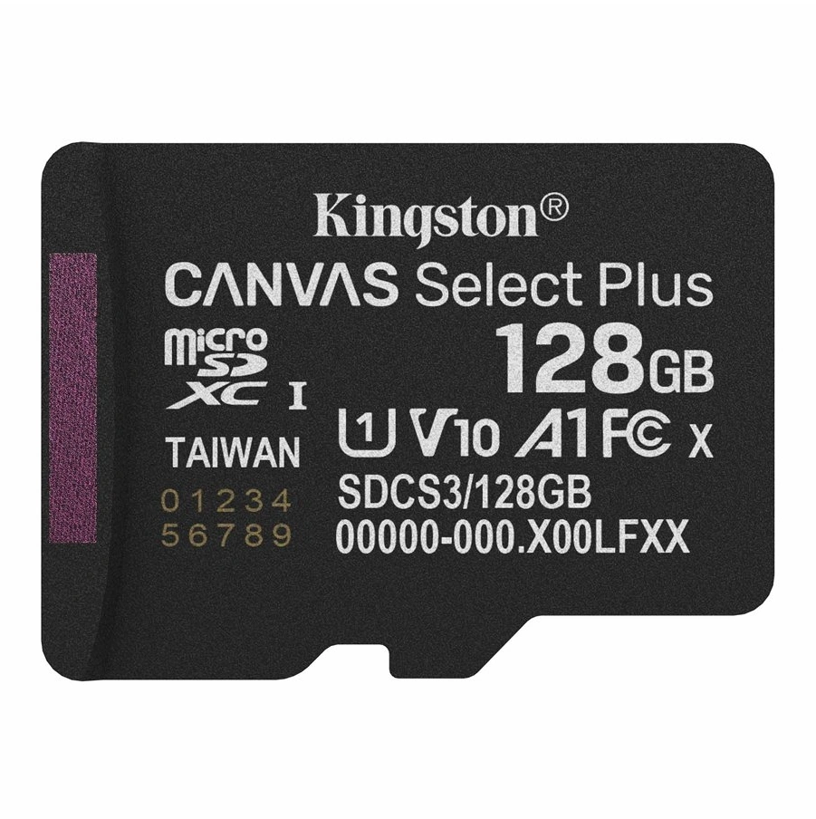 Флеш карта microSDXC 128GB Kingston SDCS3/128GBSP Canvas Select Plus w/o adapter