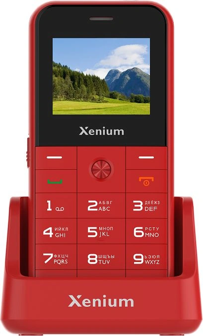 Мобильный телефон Xenium X718 красный моноблок 2Sim 1.77" 128x160 Spreadtrum ThreadX RTOS 0.3Mpix GSM900/1800 MP3