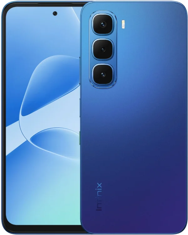 Смартфон Infinix X6728 Hot 60i 256Gb 8Gb синий моноблок 3G 4G 2Sim 6.7" 720x1600 Android 15 50Mpix 802.11 a/b/g/n/ac NFC GPS Protect FM microSD max1024Gb