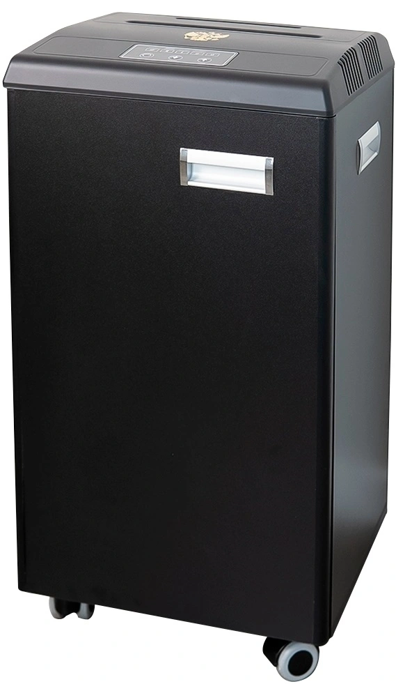 Шредер Heleos МК50-7+ черный (секр.P-7) фрагменты 6лист. 50лтр. пл.карты CD