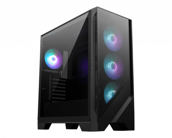 Корпус ПК без блока питания / MSI 306-7G23R41-HH9 / Корпус ПК без блока питания/ Case MSI MAG FORGE 321R AIRFLOW, Midi-Tower, TG, 4x120mm ARGB, 2xUSB 3.2, 1xUSB 3.2 Type-C, ATX, mATX, mITX Black