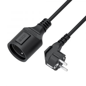 Удлинитель / Greenconnect GCR-56416 / GCR PRO Удлинитель PROF черный, 12.0m, евровилка угловая Schuko - евророзетка, 31,0mm, медь, GCR-56416
