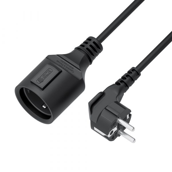 Удлинитель / Greenconnect GCR-56416 / GCR PRO Удлинитель PROF черный, 12.0m, евровилка угловая Schuko - евророзетка, 31,0mm, медь, GCR-56416