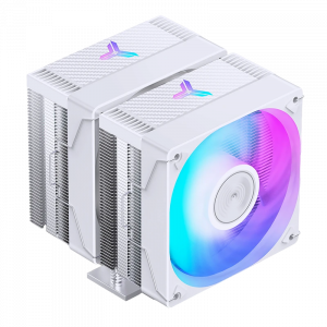 Кулер для процессора / JONSBO CR-3000E White / Кулер для процессора/ CPU Cooler JONSBO CR-3000E(Color) (260W, 4-pin PWM, 155mm, Al/Cu, 6x6mm, FRGB, 2x120mm, 72.23CFM, 34.0dBA, 1600RPM, S 1851/1700/1200/115X, AM5/AM4, White)