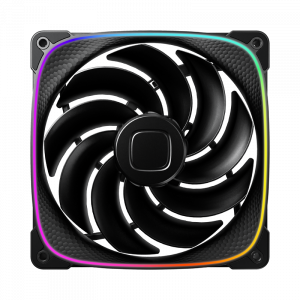 Вентилятор корпусный / Geometric Future 1F2503R114000 / Вентилятор корпусный/ Case Cooler Geometric Future Squama 2503RB-14 Reverse (140x140x25mm, 4-pin PWM, ARGB, 71.8CFM, 34.0dBA, 2100RPM, Black)
