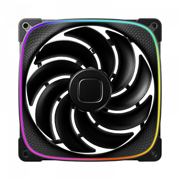 Вентилятор корпусный / Geometric Future 1F2503R114000 / Вентилятор корпусный/ Case Cooler Geometric Future Squama 2503RB-14 Reverse (140x140x25mm, 4-pin PWM, ARGB, 71.8CFM, 34.0dBA, 2100RPM, Black)