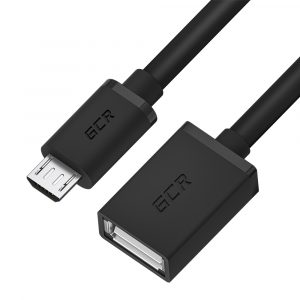 Переходник / Greenconnect GCR-55591 / GCR PRO Адаптер переходник OTG 0.75m USB, microB 5pin/AF, черный, морозостойкий, GCR-55591