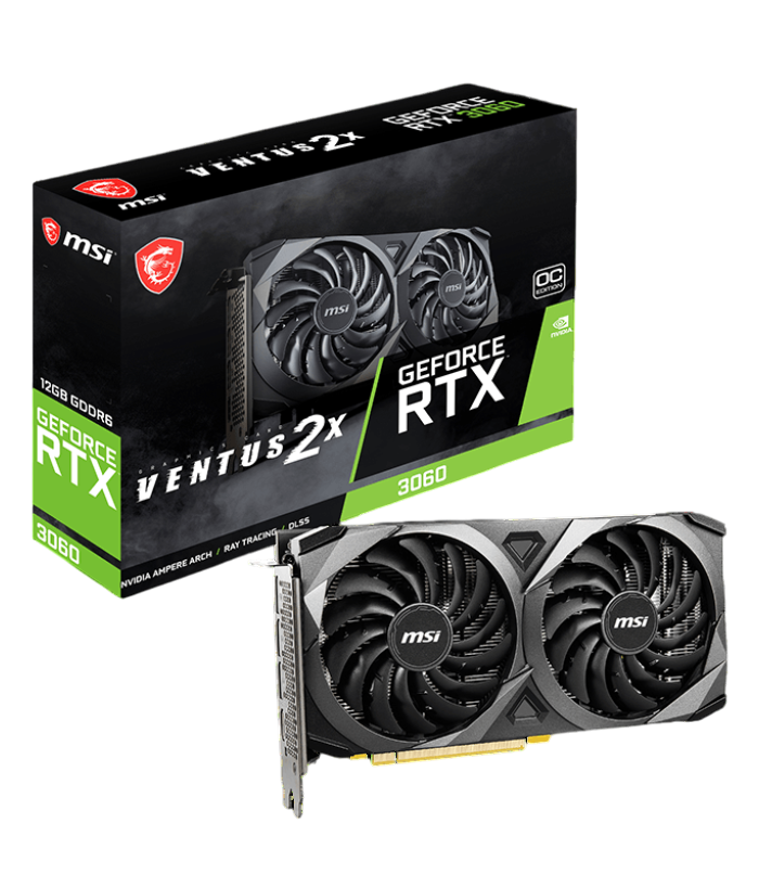 Видеокарта / MSI GeForce RTX 3060 VENTUS 2X 12G OC / GeForce RTX 3060 VENTUS 2X 12G OC