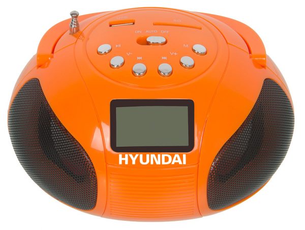 Аудиомагнитола Hyundai H-PAS120 оранжевый 6Вт/MP3/FM(dig)/USB/SD (плохая упаковка)