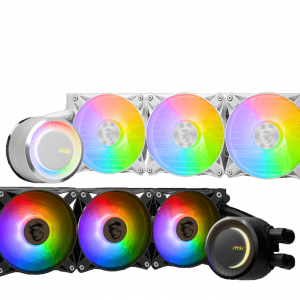 Система жидкостного охлаждения / MSI MAG CORELIQUID E360 (306-7ZW6E17-C24) / Система жидкостного охлаждения/ Water Cooling System MSI MAG CORELIQUID E360 (325W, 360mm, Black, ARGB/ Fans 3x120mm, 75.04CFM, 32.5dBA, 1800RPM/ Pump 20dBA, 3000RPM, Rad thickness 27mm/ S 1851, 1700, 1200, 115X, AM5, AM4, TR4,sTRx4)