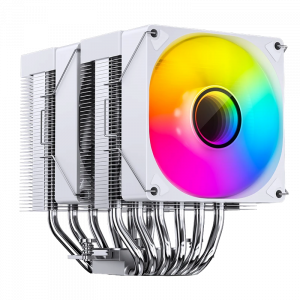 Кулер для процессора / JONSBO CR-1400 DV2 White / Кулер для процессора/ CPU Cooler JONSBO CR-1400 DV2 (230W, 4-pin PWM, 136mm, Al/Cu, 6x6mm, ARGB, 2x92mm, 38.2CFM, 33.8dBA, 2300RPM, S 1851/1700/1200/115X/2011, AM4/AM5 White)