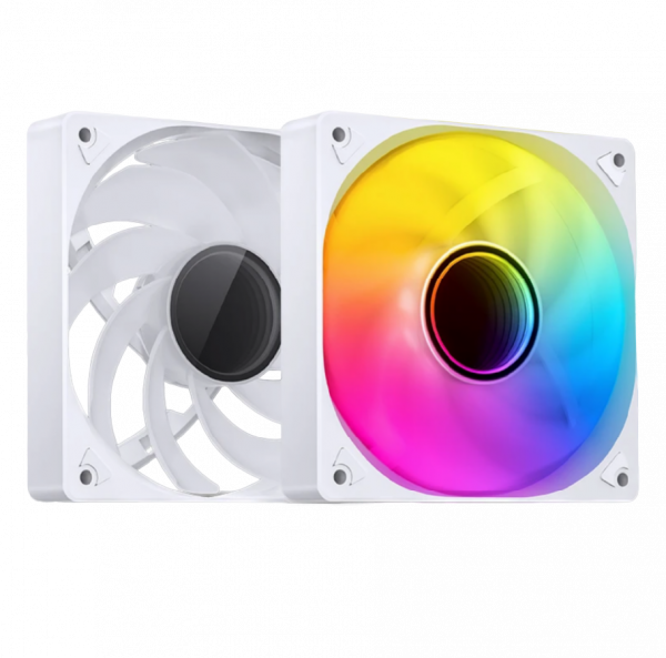 Кулер для корпуса / JONSBO SL-120WR / Кулер для корпуса/ Case Cooler JONSBO SL-120WR Reverse (120x120x25mm, 4-pin PWM, ARGB, 59.48CFM, 32.0dBA, 1500RPM, White)