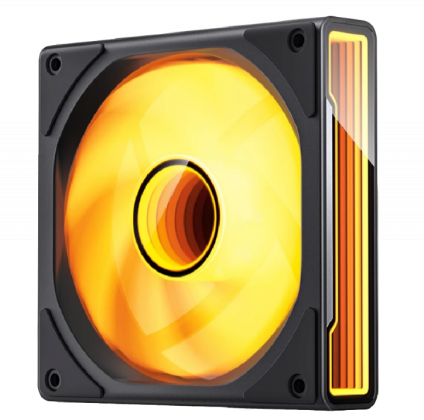 Кулер для корпуса / JONSBO ZK-120BR / Кулер для корпуса/ Case Cooler JONSBO ZK-120BR Reverse (123x120x28mm, 4-pin PWM, ARGB, 47.71CFM, 30.7dBA, 1800RPM, Black, 3pcs)