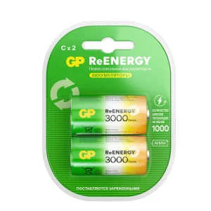 Аккумулятор / GP 4891199233821 / Перезаряжаемые аккумуляторы GP 300CHC типоразмера C, емкость 3000 мАч - 2 шт. в клемшеле