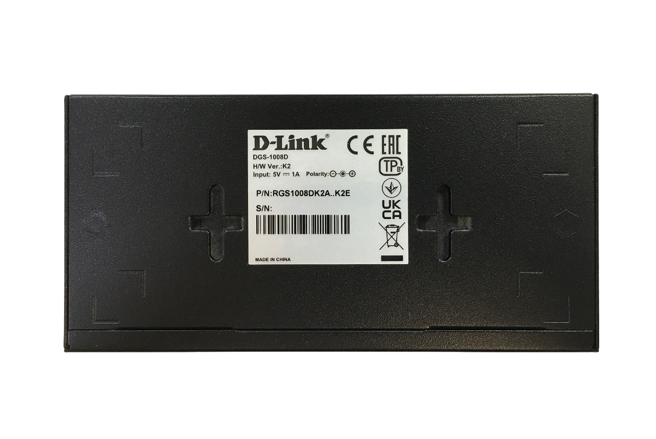 Коммутатор / D-Link DGS-1008D/R1A / Коммутатор/ Коммутатор, 8x1000Base-T, корпус металл
