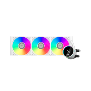 Система охлаждения / PCCooler DA360 Pro ARGB Digital WH / Система охлаждения/ Water Cooling System PCCooler DA360 Pro ARGB Digital WH (300W, 360mm, LED temp., White, ARGB/ Fans 3x120mm, 75.8CFM, 33.7dBA, 2200RPM/ Pump height 57mm, 28dBA, 3000RPM, Rad thickness 27mm/ S 1851, 1700, 1200, 20XX, 115X, AM5, AM4)