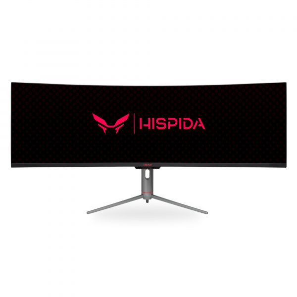 Игровой монитор 49 / HISPIDA GI49DQV12HI / Монитор HISPIDA 49`` 5120x1440, VA, 178/178, 6ms, 320nit, 30001, 120Hz, DP/HDMI, 2xUSB-A, FreeSync, LowBlueLight, USB-C 65W, RJ45, LTS, IntPWR, Black, 1y