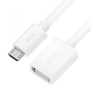 Переходник / Greenconnect GCR-55592 / GCR PRO Адаптер переходник OTG 1.5m USB, microB 5pin/AF, белый, морозостойкий, GCR-55592