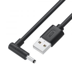 DC кабель питания / Greenconnect GCR-56036 / GCR Кабель питания 2.0m USB AM / DC 3.5х1.35 mm угловой, черный, GCR-56036
