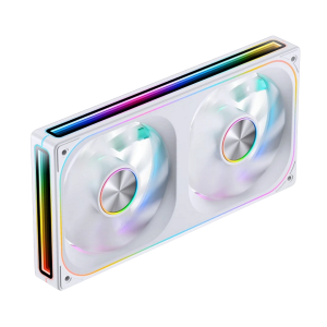 Кулер для корпуса / JONSBO ZA-240WR / Кулер для корпуса/ Case Cooler JONSBO ZA-240WR Reverse (2x120x120mm, 4-pin PWM, ARGB, 62.4CFM, 37.3dBA, 2400RPM, White, Single-Frame RGB Fan Unit)