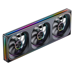 Кулер для корпуса / JONSBO ZA-360BR / Кулер для корпуса/ Case Cooler JONSBO ZA-360BR Reverse (3x120x120mm, 4-pin PWM, ARGB, 62.4CFM, 37.3dBA, 2400RPM, Black, Single-Frame RGB Fan Unit)