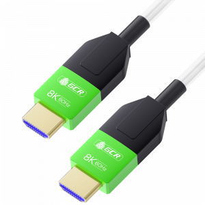 Кабель / GreenConnect GCR-57085 / GCR Кабель 50.0m оптический HDMI 2.1 8K 60Hz, 4K 144Hz, высокоскоростной 48.0 Гбит/с, белый, деревянная катушка, GCR-57085