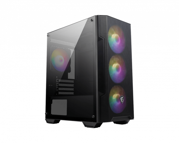 Корпус ПК без блока питания / MSI 306-7G20A28-HH9 / Корпус ПК без блока питания/ Case MSI MAG FORGE M100A, Mini-Tower, TG, 4x120mm ARGB, 2xUSB 2.0, 1xUSB 3.0, mATX, mITX Black