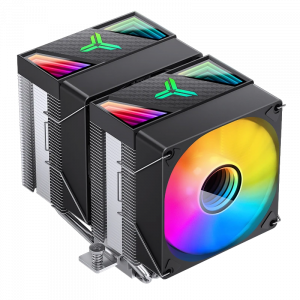 Кулер для процессора / JONSBO CR-1400 DV2 Black / Кулер для процессора/ CPU Cooler JONSBO CR-1400 DV2 (230W, 4-pin PWM, 136mm, Al/Cu, 6x6mm, ARGB, 2x92mm, 38.2CFM, 33.8dBA, 2300RPM, S 1851/1700/1200/115X/2011, AM4/AM5 Black)