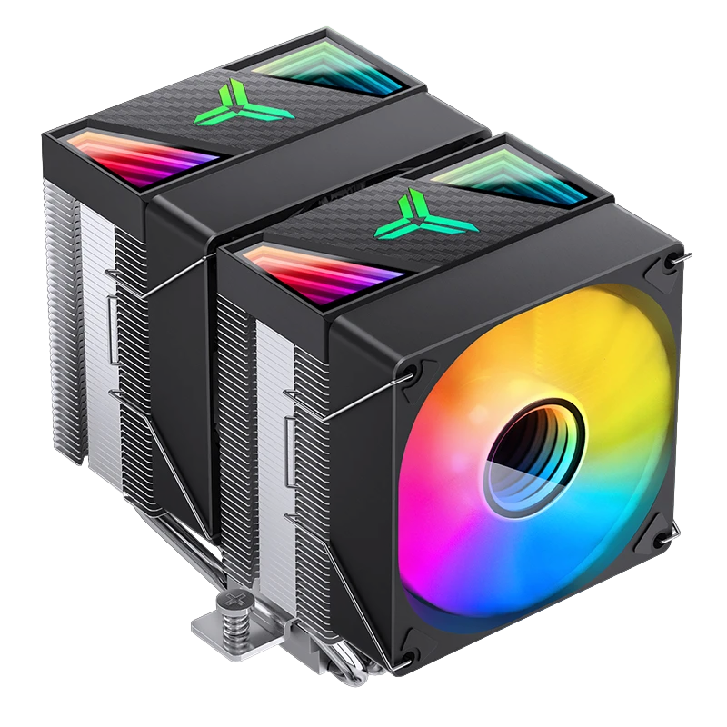 Кулер для процессора / JONSBO CR-1400 DV2 Black / Кулер для процессора/ CPU Cooler JONSBO CR-1400 DV2 (230W, 4-pin PWM, 136mm, Al/Cu, 6x6mm, ARGB, 2x92mm, 38.2CFM, 33.8dBA, 2300RPM, S 1851/1700/1200/115X/2011, AM4/AM5 Black)